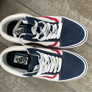 Vans Kids Navy and Red Sneakers
